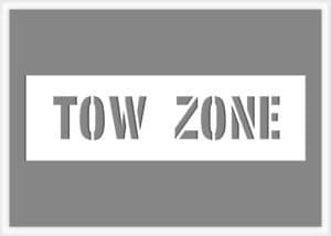 Tow Zone Stencil parking lot stencil