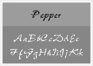 Pepper Font Alphabet Stencils