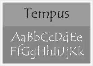 Tempus Font Alphabet Stencils