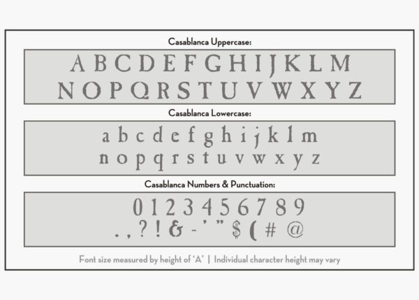 casablanca letter stencils alphabet stencil
