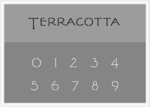 Terracotta Font Number Stencils