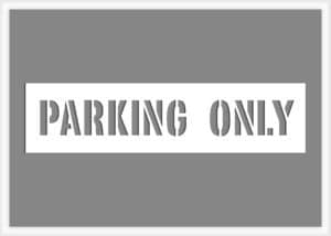 Parking Only Stencil