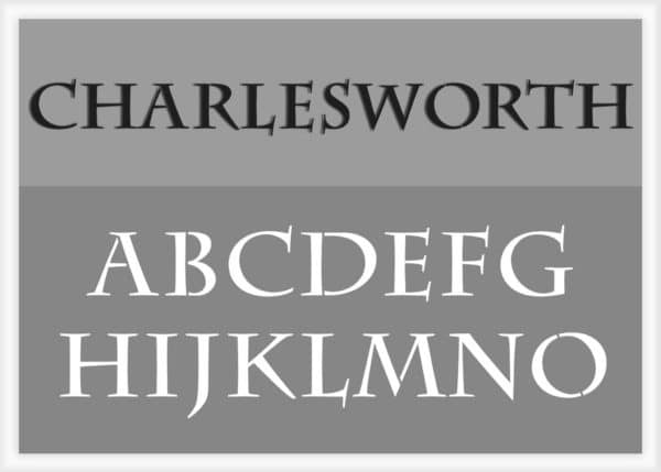 Charlesworth Font Alphabet Stencil