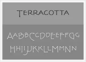 Terracotta Font Alphabet Stencil