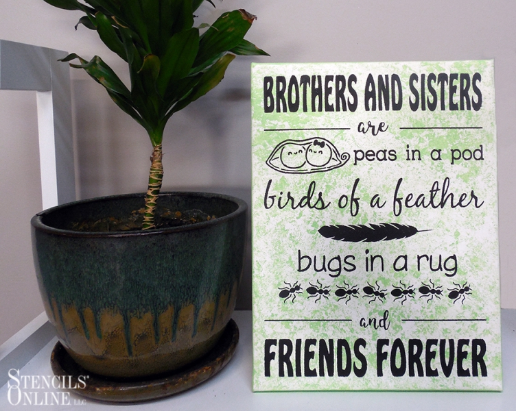 national siblings day custom stencil canvas