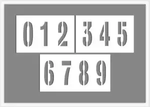 Numbers 0-9 Stencil
