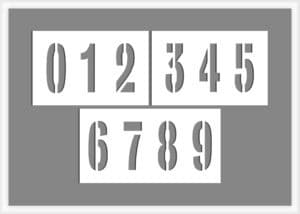 Numbers 0-9 Stencil