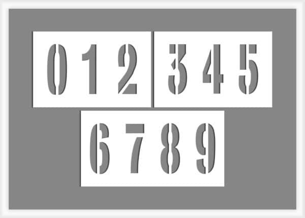 0-9-numbers-pavement-marking-stencils Numbers 0-9 Stencil