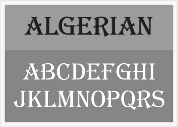 algerian-alphabet-stencil Algerian Font Alphabet Stencil