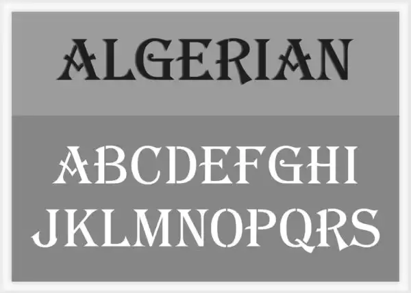 algerian-alphabet-stencil Algerian Font Alphabet Stencil