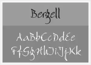Bergell Font Alphabet Stencil