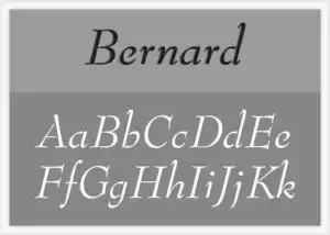 Bernard Font Alphabet Stencil