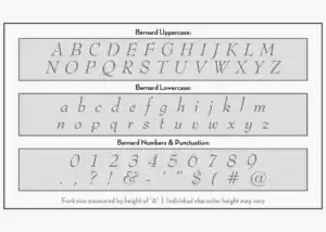 bernard font letter stencils alphabet stencil