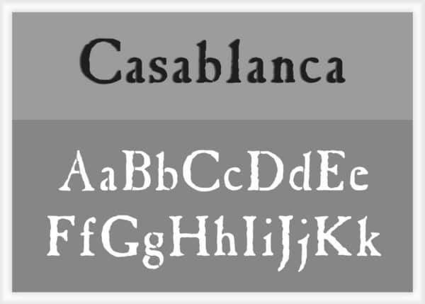 casablanca-alphabet-set Casablanca Font Alphabet Stencil