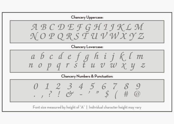 chancery font letter stencils alphabet stencil