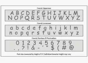 cosmic letter stencils alphabet stencil