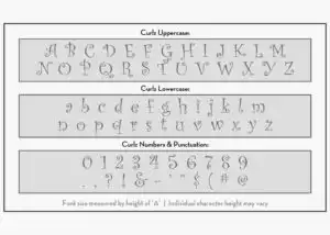 curlz letter stencils alphabet stencil