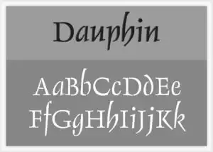 Dauphin Font Alphabet Stencil