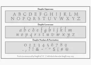 dauphin letter stencils alphabet