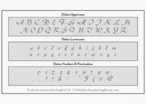 diskus letter stencils alphabet