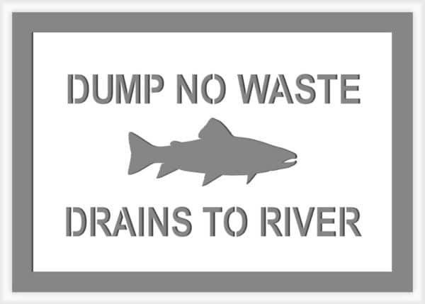 dump-no-waste-drains-to-river-storm-drain-marking-stencil Drains to River Stencil drains to river storm drain stenciling