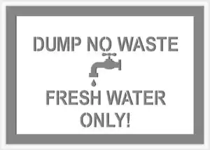 Fresh Water Only Stencil fresh water only storm drain stencil