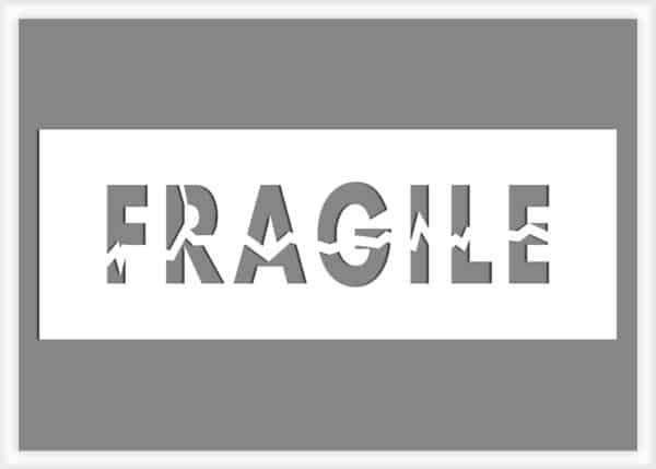 fragile-cracked-shipping-marking-stencil fragile stencil