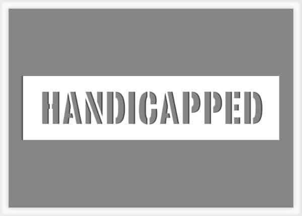 handicapped-parking-lot-stencil Handicapped Stencil-Text