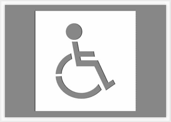 handicapped-symbol-parking-lot-stencil Handicapped Stencil - image