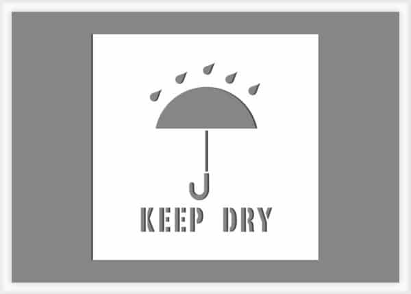 keep-dry-shipping-stencil keep dry stencil marking