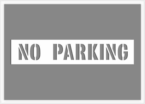 no-parking-sans-pavement-marking-stencil No Parking Stencil (sans)