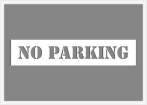 No Parking Stencil - 1 line