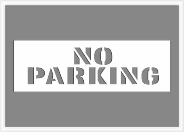 No-parking-two-lines-stencil No Parking Stencil - 2 lines