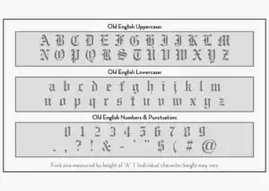 letter stencils old english font