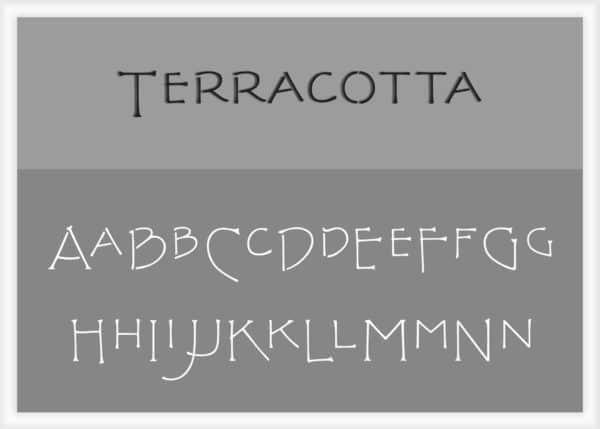 terracotta-alphabet-stencil Terracotta Font Alphabet Stencil