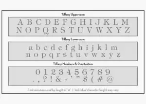 letter stencils tiffany font