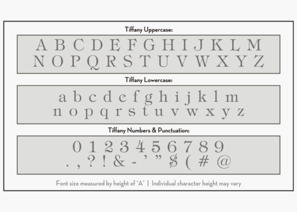 letter stencils tiffany font
