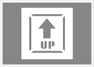 up arrow shipping stencil