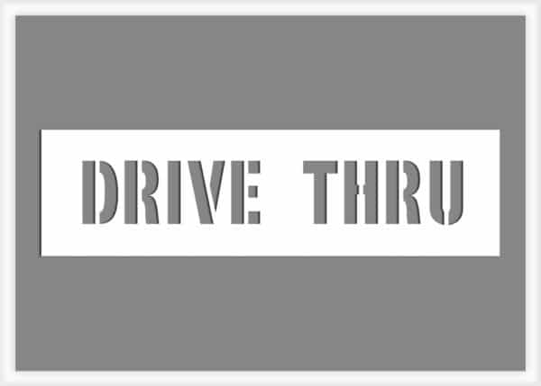drive-thru-pavement-marking-stencil Drive Thru Stencil