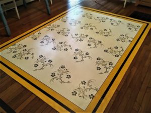 stenciled floor