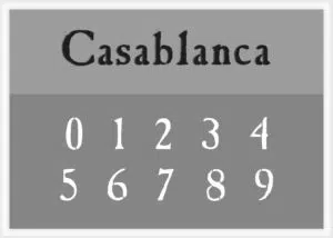 Casablanca Font Number Stencils