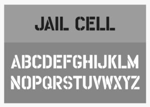 Jail Cell Font Alphabet Stencil