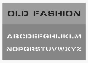 Old Fashion Font Alphabet Stencil