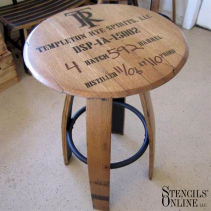 stenciled stool