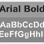 Arial Bold Font Alphabet Stencil