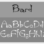 Bard Font Alphabet Stencil