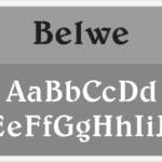 Belwe Font Alphabet Stencil