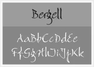 Bergell Font Alphabet Stencil