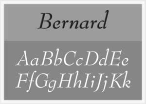 Bernard Font Alphabet Stencil