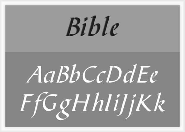 Bible Font Alphabet Stencil